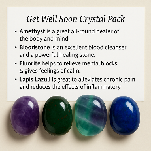 Get Well Soon Crystal Healing Care Pack - Free UK Delivery