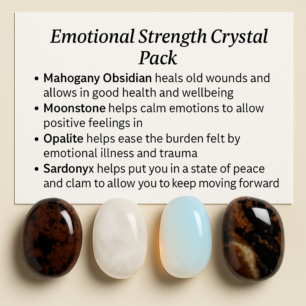 Emotional strength Crystal Healing Care Pack - Free UK Delivery