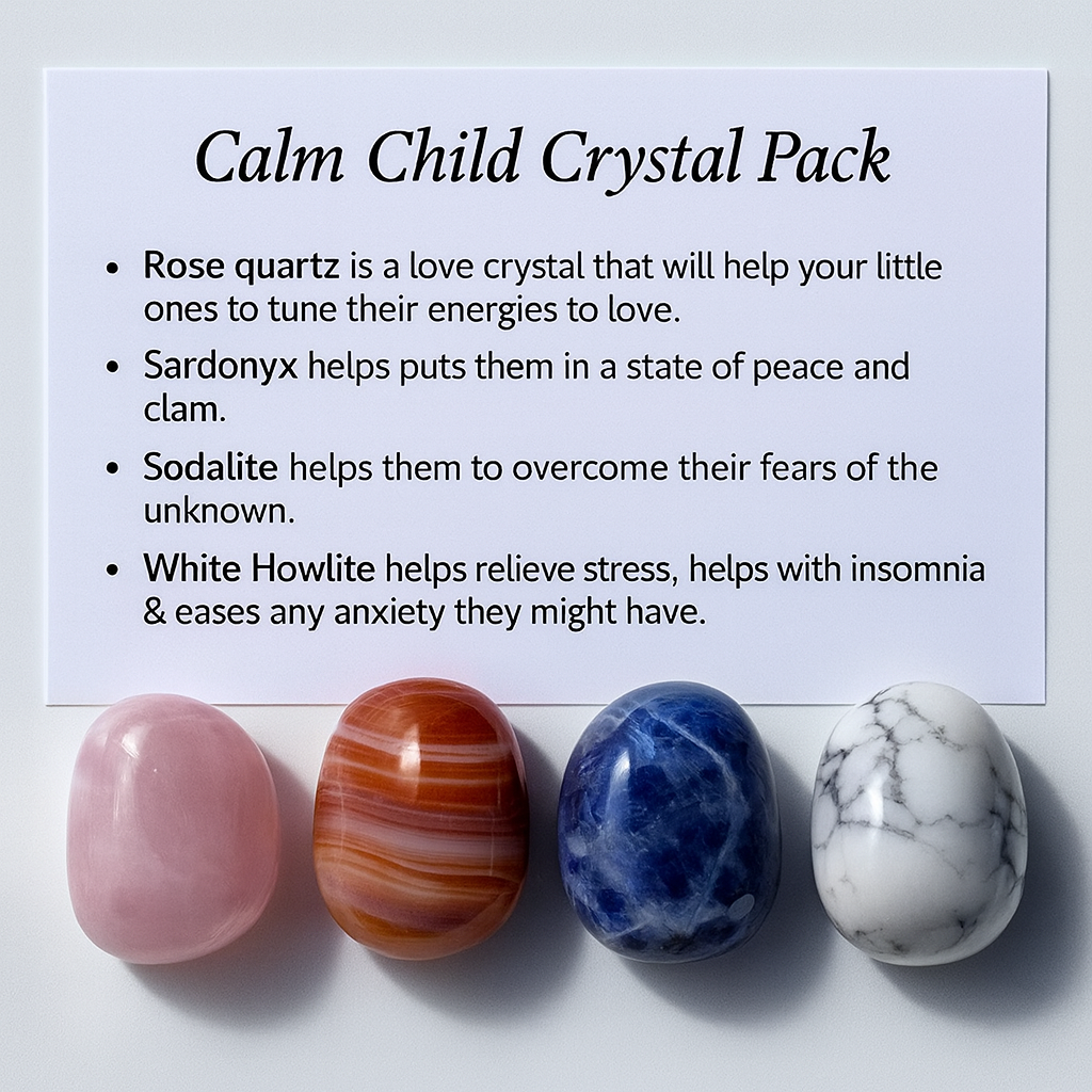 Calm Child Crystal Healing Care Pack - Free UK Delivery
