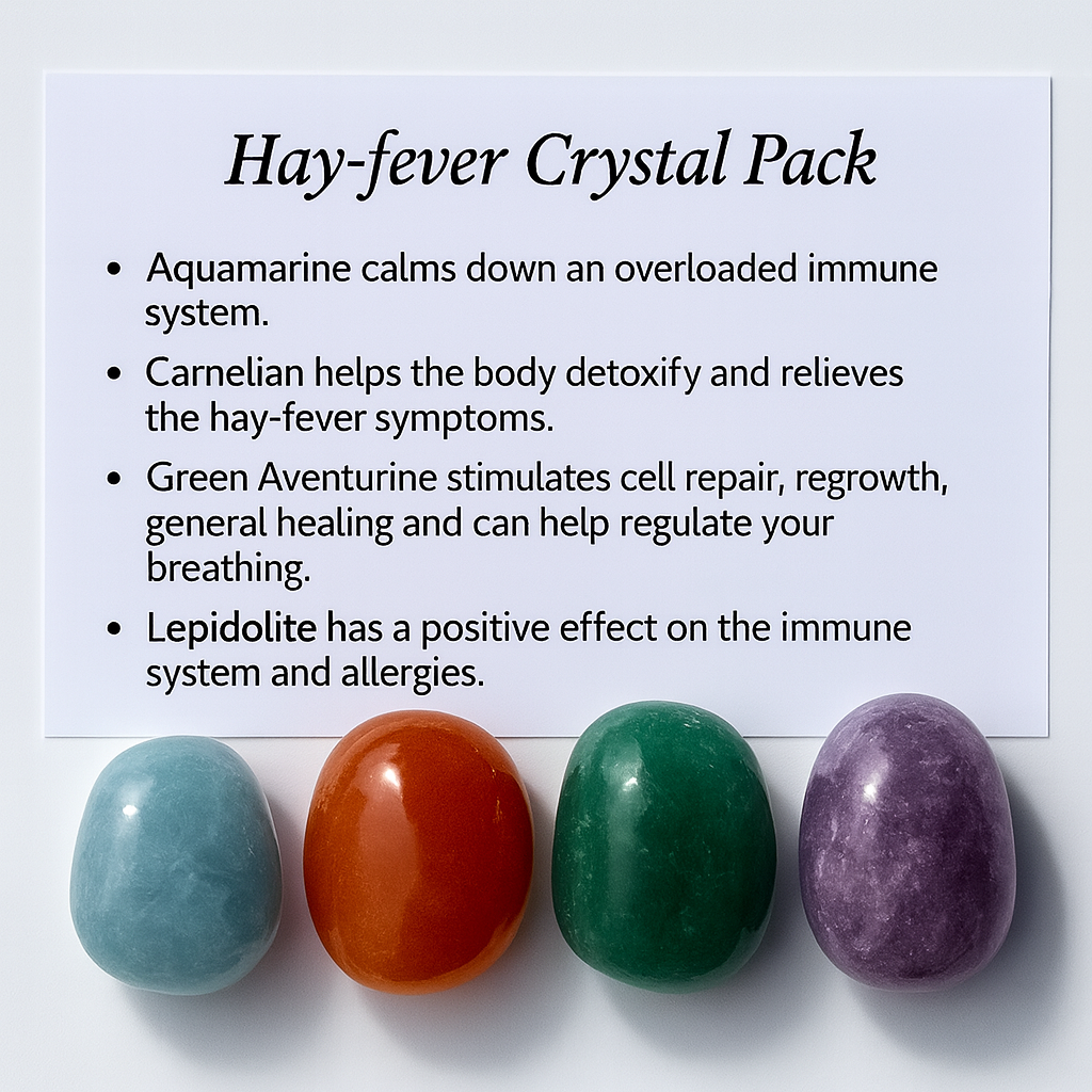 HayFever Crystal Healing Care Pack - Free UK Delivery