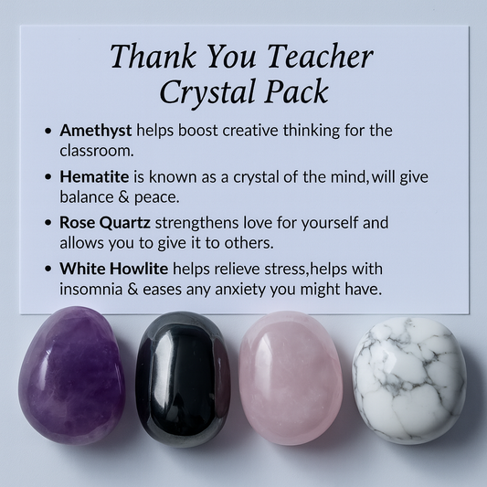 Thank You Teacher Crystal Healing Care Pack - Free UK Delivery