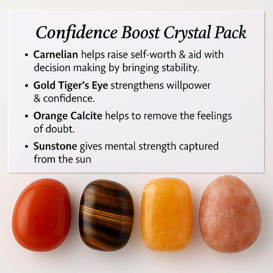 Confidence Boost  Crystal Healing Care Pack - Free UK Delivery