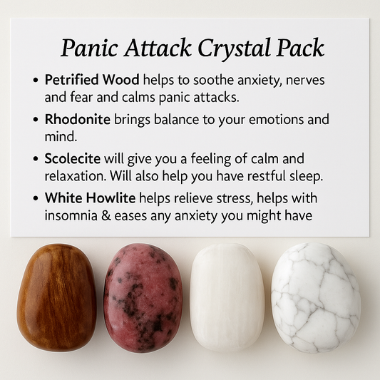 Panic attacks Crystal Healing Care Pack - Free UK Delivery