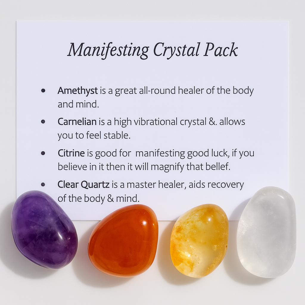 Manifesting Crystal Healing Care Pack - Free UK Delivery