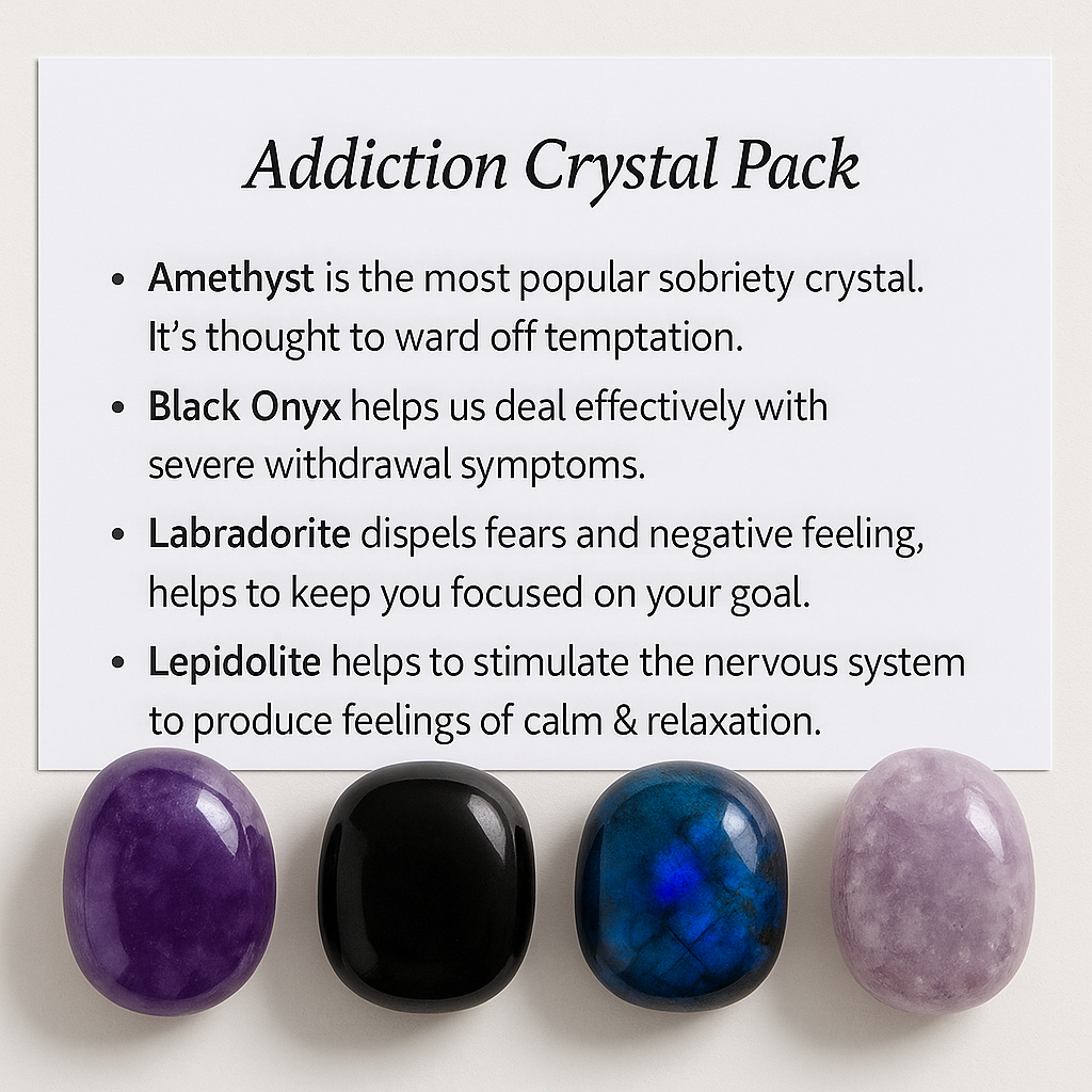 Addiction Crystal Healing Care Pack - Free UK Delivery