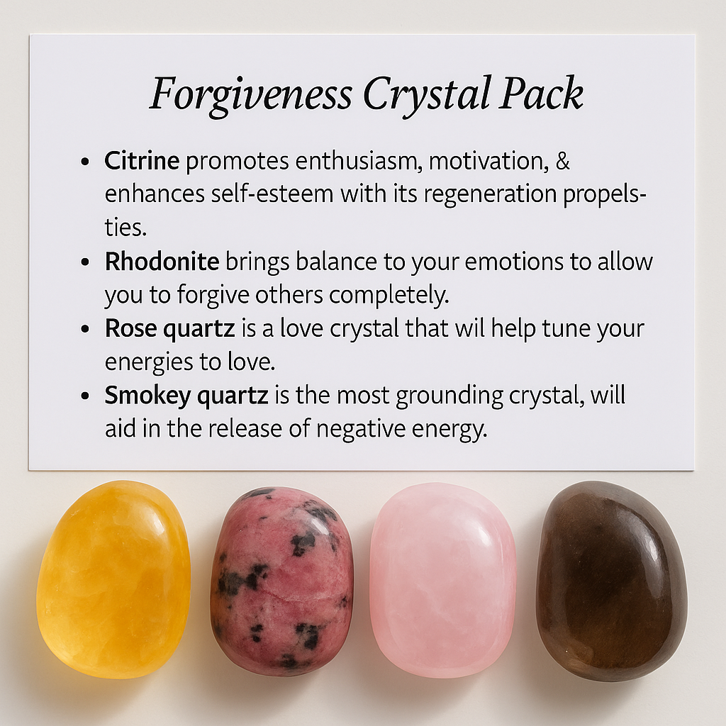 Forgiveness Crystal Healing Care Pack - Free UK Delivery