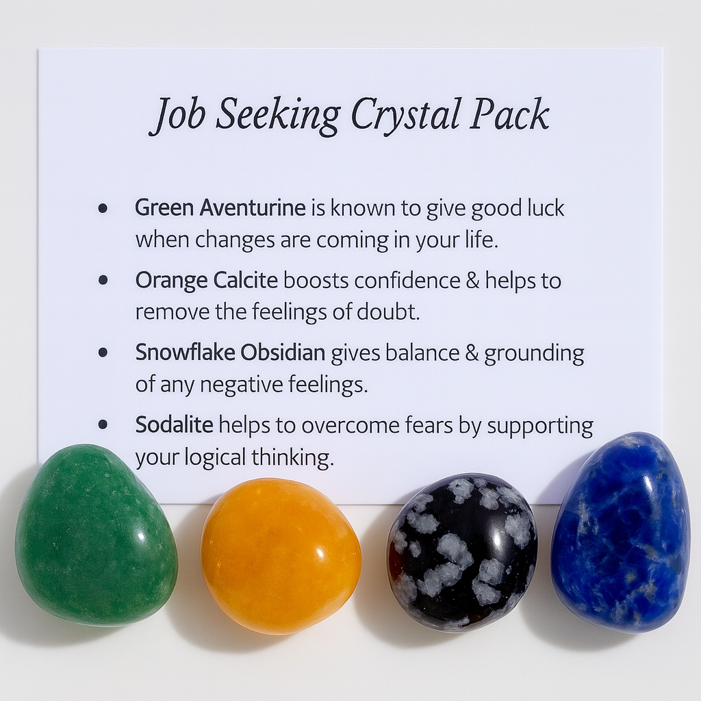 Job Seeking Crystal Healing Care Pack - Free UK Delivery