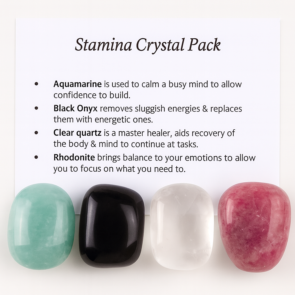 Stamina Crystal Healing Care Pack - Free UK Delivery