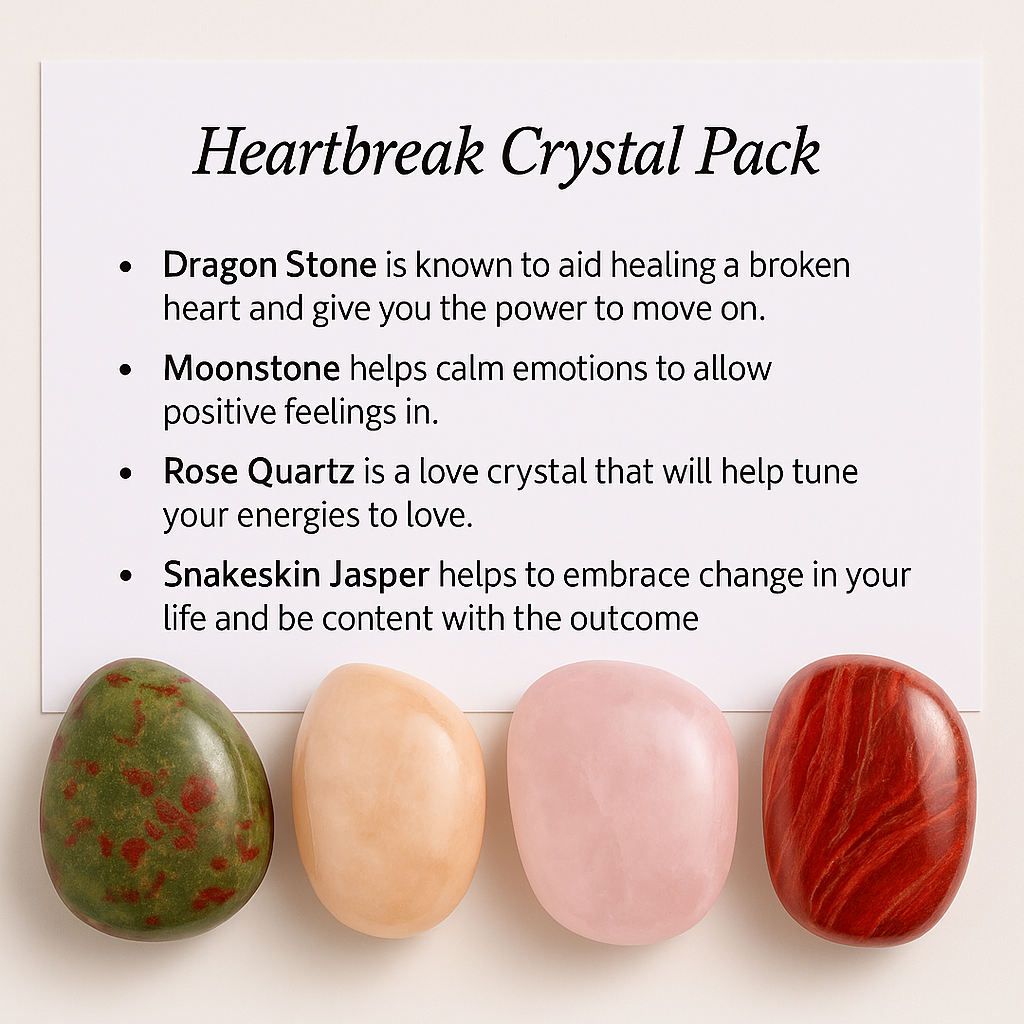 Heartbreak Crystal Healing Care Pack - Free UK Delivery