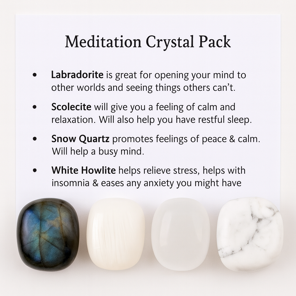 Meditation Crystal Healing Care Pack - Free UK Delivery