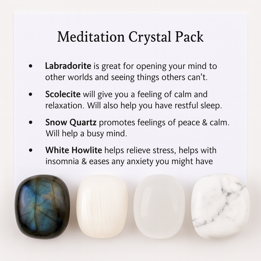 Meditation Crystal Healing Care Pack - Free UK Delivery