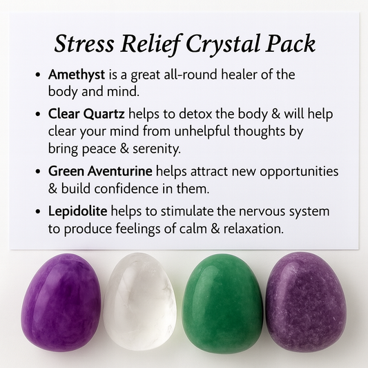 Stress Relief Crystal Healing Care Pack - Free UK Delivery