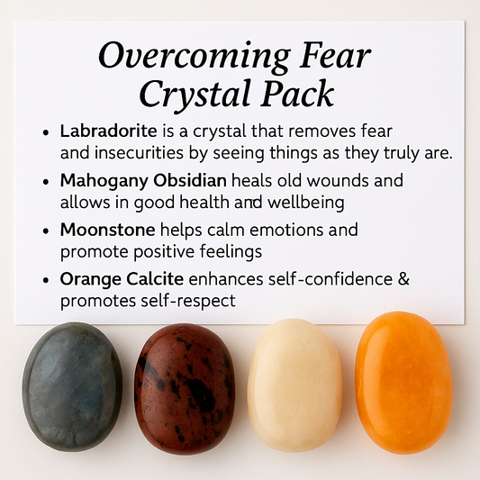 Over coming fear Crystal Healing Care Pack - Free UK Delivery