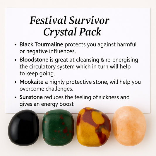 Festival Survivor Crystal Healing Care Pack - Free UK Delivery