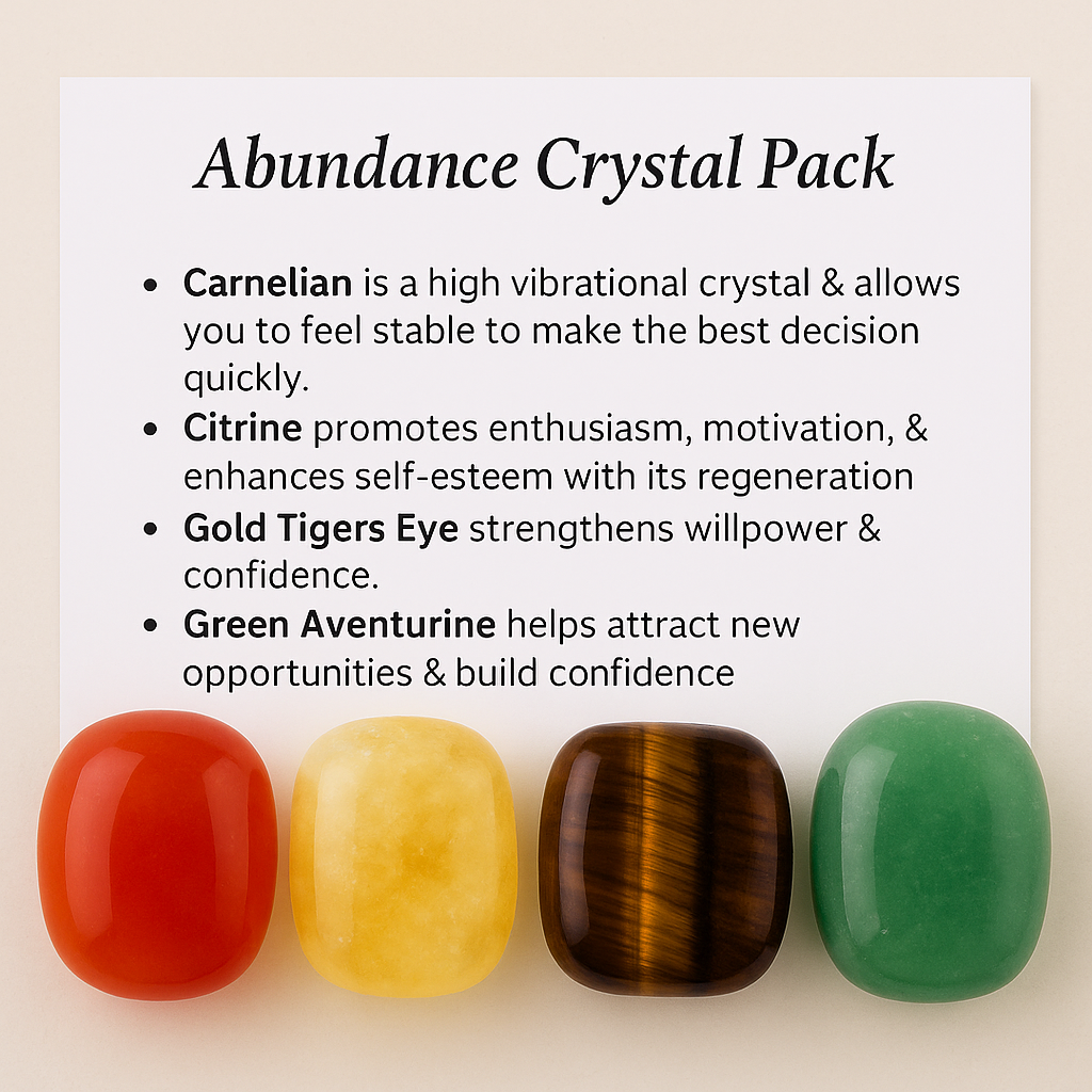 Abundance Crystal Healing Care Pack - Free UK Delivery