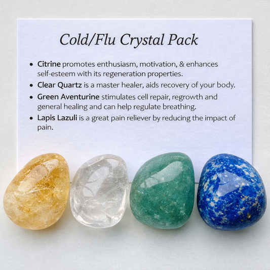 Cold/Flu Crystal Healing Care Pack - Free UK Delivery