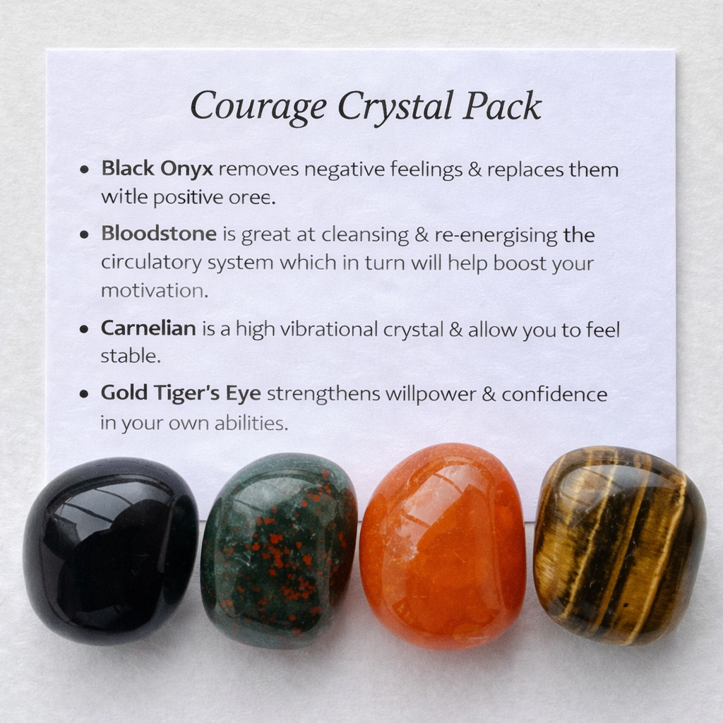 Courage Crystal Healing Care Pack - Free UK Delivery
