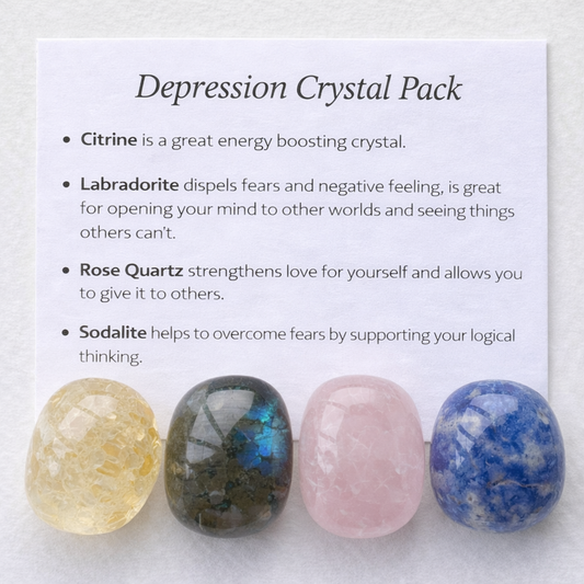 Depression Crystal Healing Care Pack - Free UK Delivery
