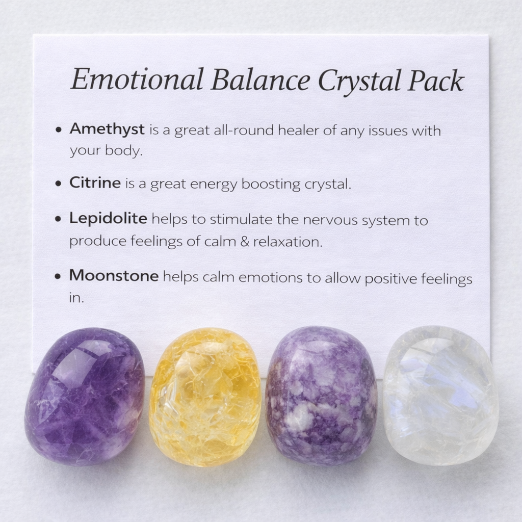 Emotional balance Crystal Healing Care Pack - Free UK Delivery