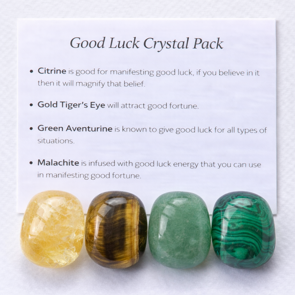 Good Luck Crystal Healing Care Pack - Free UK Delivery