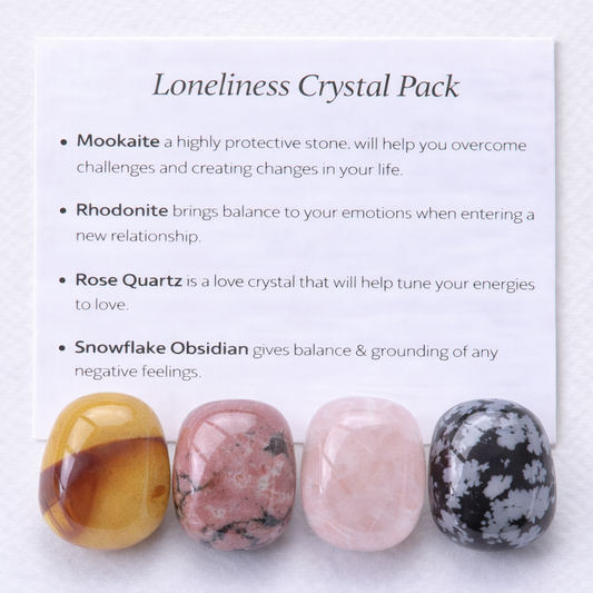 Loneliness Crystal Healing Care Pack - Free UK Delivery