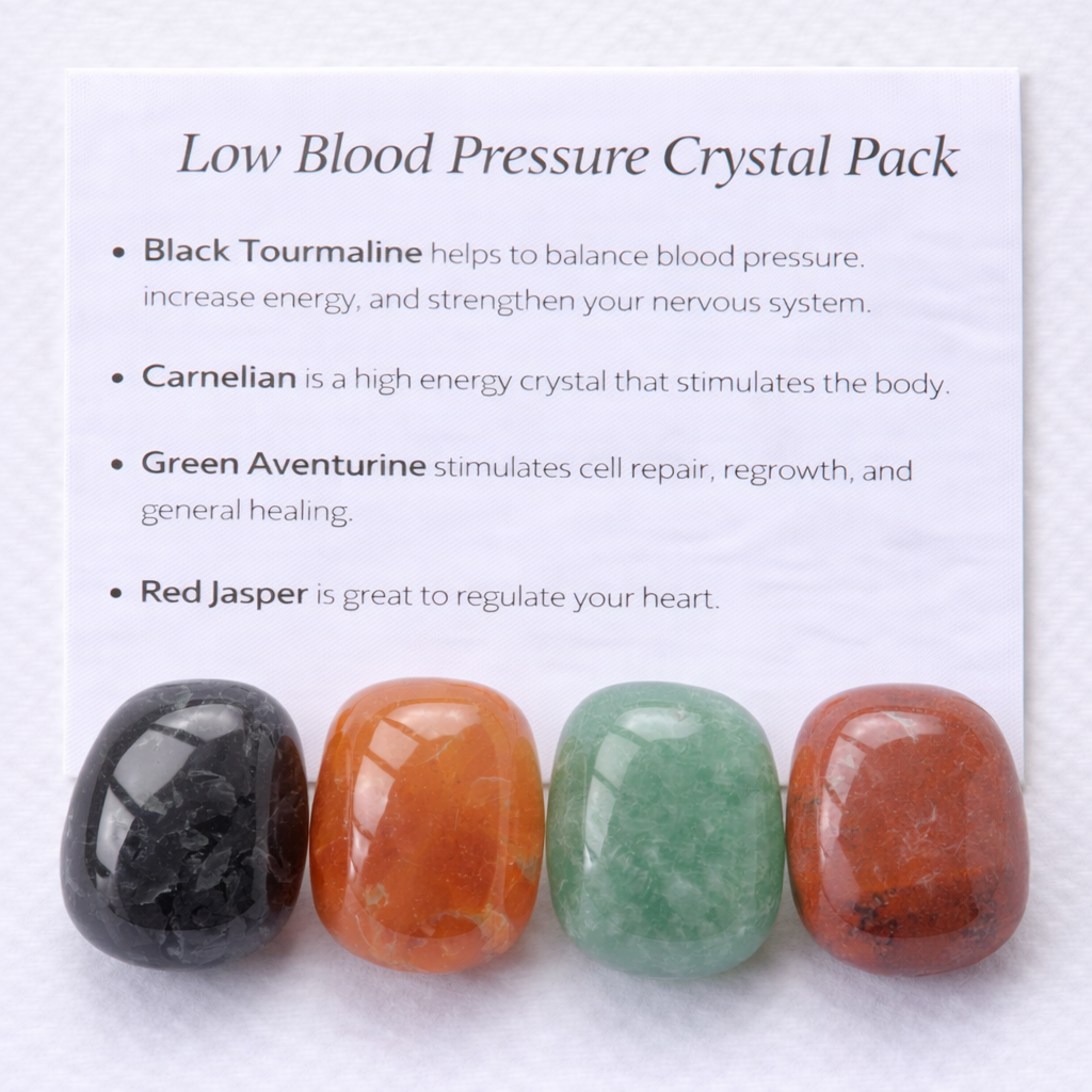 Low Blood Pressure Crystal Healing Care Pack - Free UK Delivery