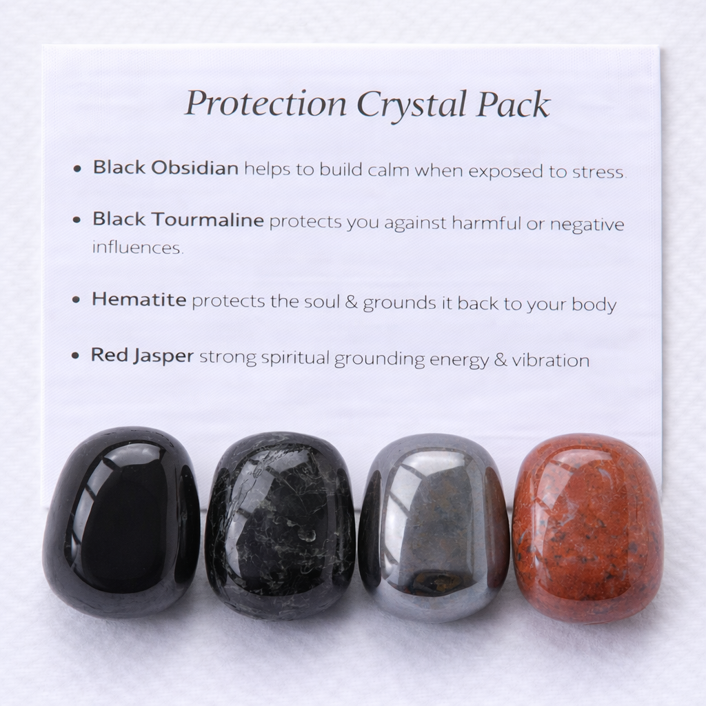 Protection Crystal Healing Care Pack - Free UK Delivery