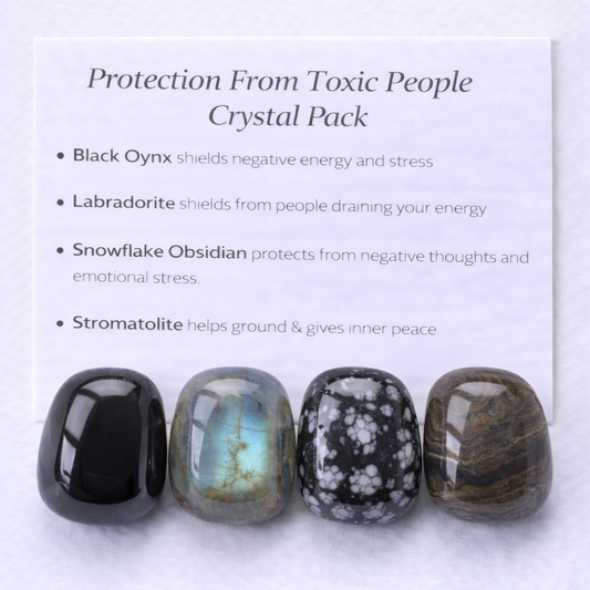 Protection From Toxic People Crystal Healing Care Pack - Free UK Delivery