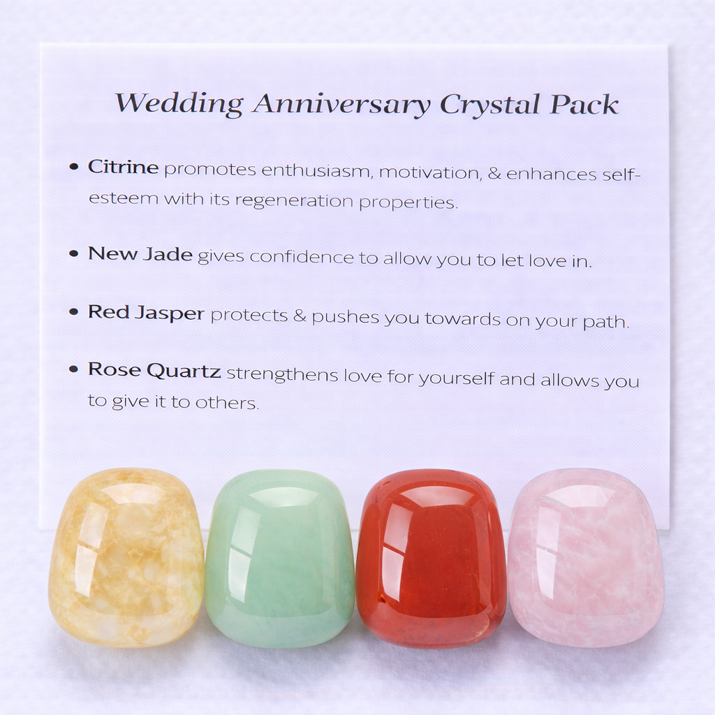 Wedding Anniversary Crystal Healing Care Pack - Free UK Delivery
