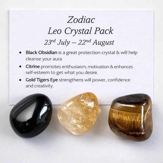 Zodiac Sign Crystal Pack - 
Leo - Free UK Delivery