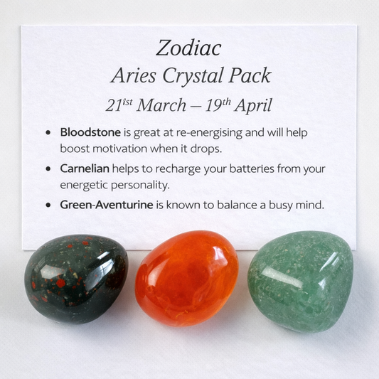 Zodiac Sign Crystal Pack - 
Aries - Free UK Delivery