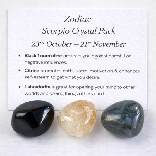 Zodiac Sign Crystal Pack - 
Scorpio - Free UK Delivery