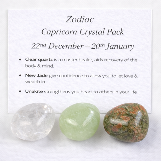 Zodiac Sign Crystal Pack - 
Capricorn - Free UK Delivery