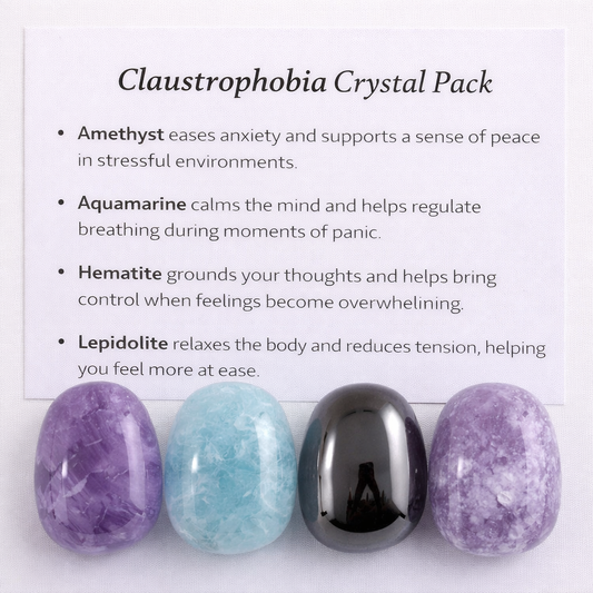 Claustrophobia Crystal Healing Care Pack - Free UK Delivery