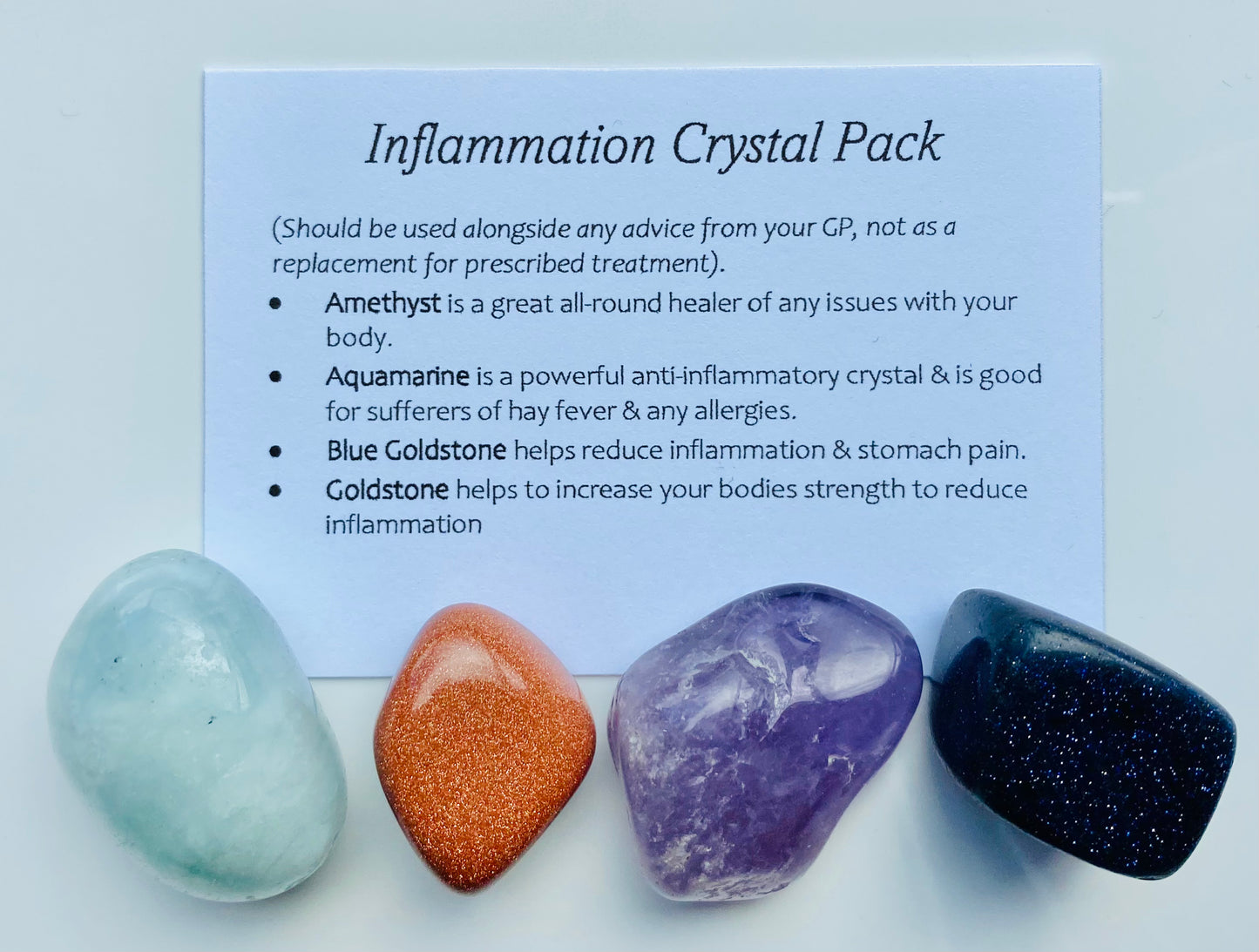 Inflammation Crystal Healing Care Pack - Free UK Delivery