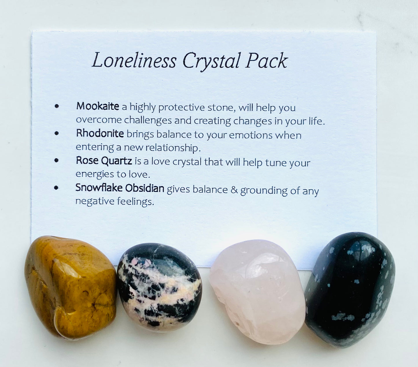 Loneliness Crystal Healing Care Pack - Free UK Delivery