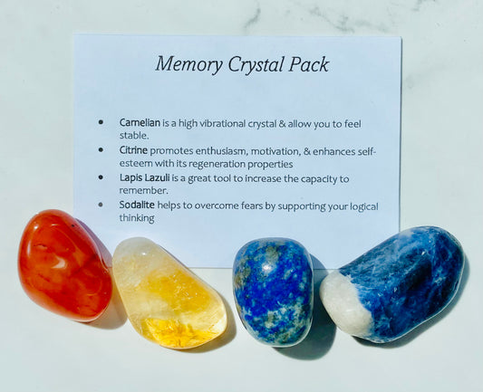 Memory Crystal Healing Care Pack - Free UK Delivery