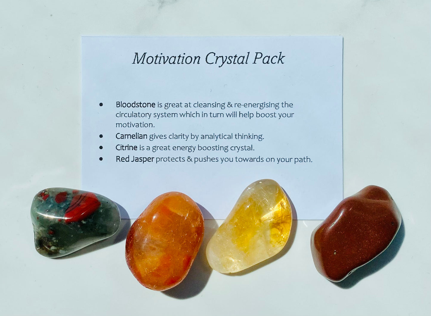 Motivation Crystal Healing Care Pack - Free UK Delivery