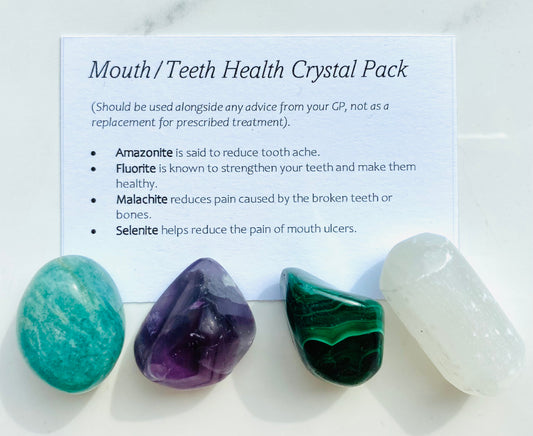 Mouth/Tooth Health Crystal Healing Care Pack - Free UK Delivery