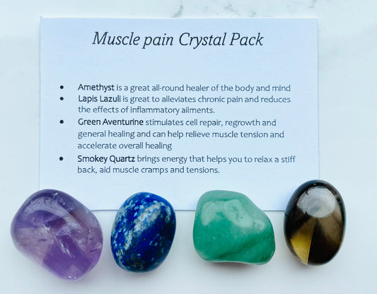 Muscle Pain Crystal Healing Care Pack - Free UK Delivery