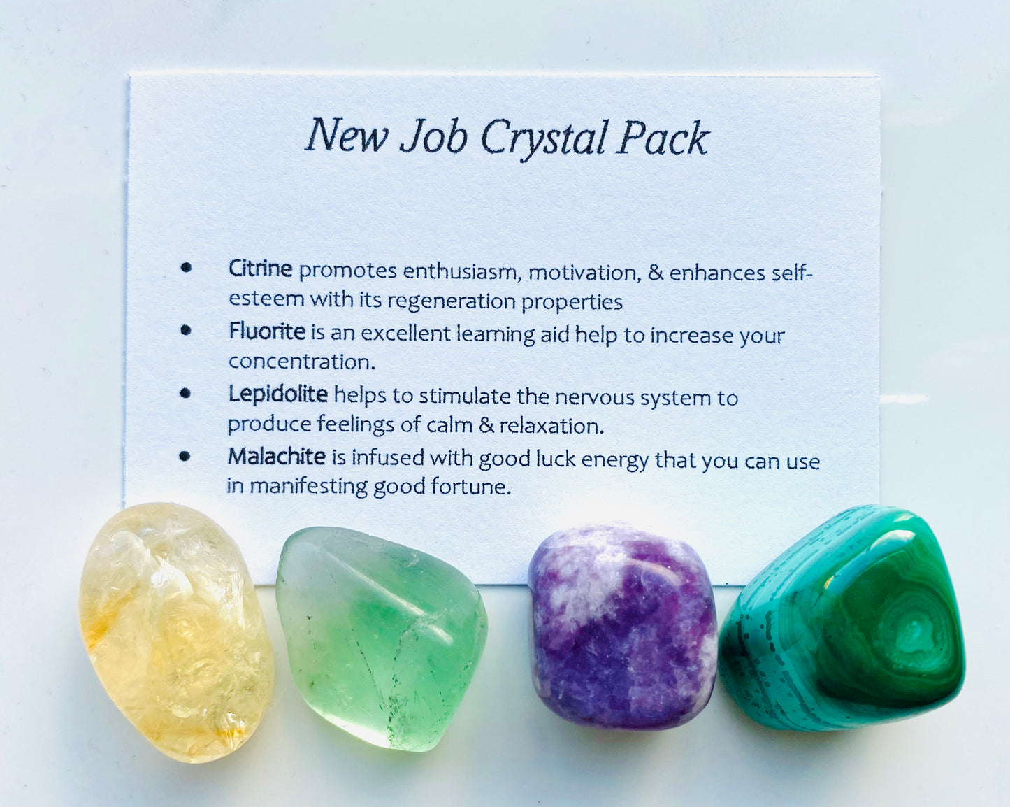 New Job Crystal Healing Care Pack - Free UK Delivery