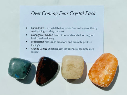 Over coming fear Crystal Healing Care Pack - Free UK Delivery