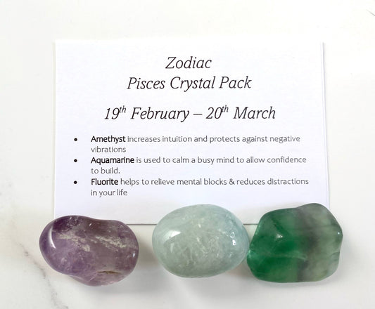 Zodiac Sign Crystal Pack - 
Pisces - Free UK Delivery