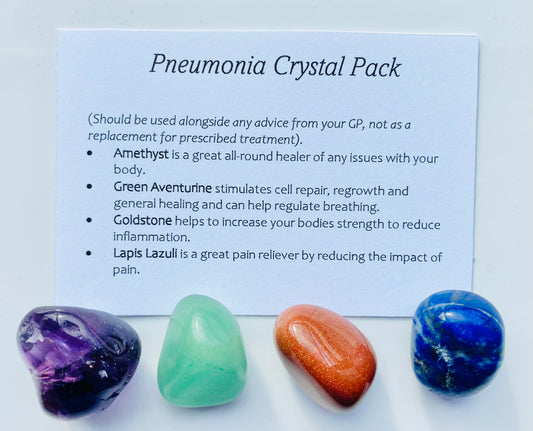 Pneumonia Crystal Healing Care Pack - Free UK Delivery