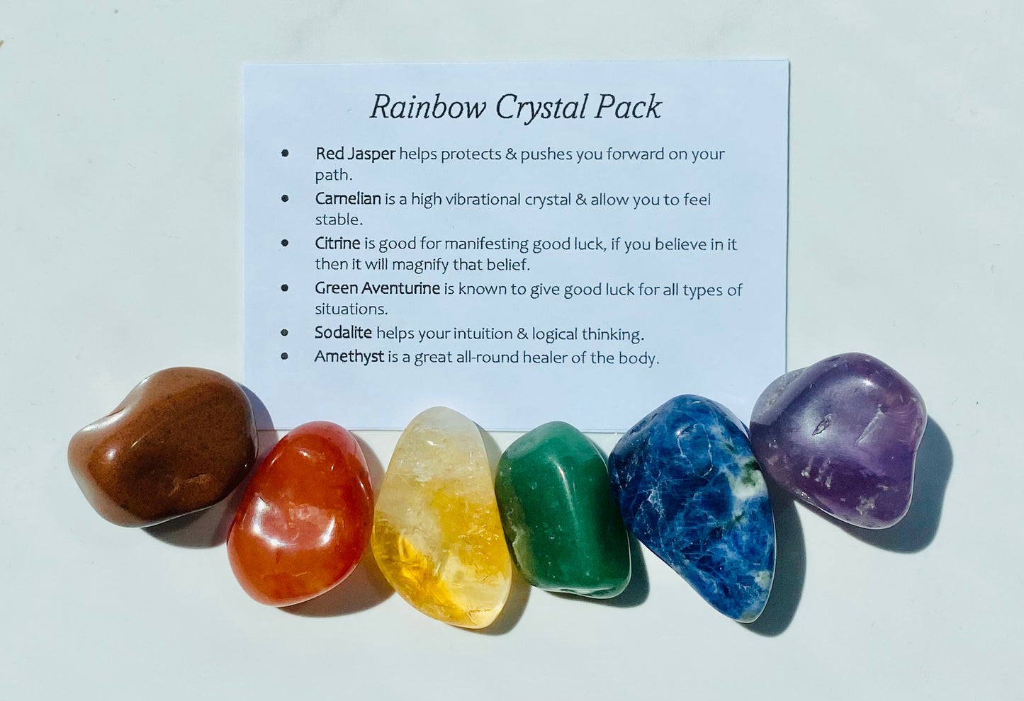 Rainbow Crystal Healing Care Pack - Free UK Delivery