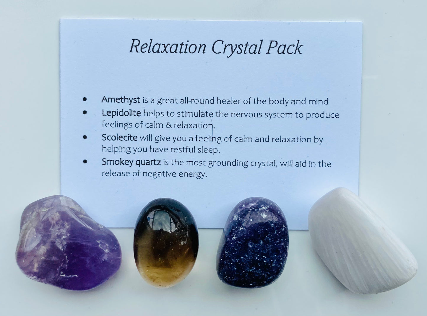 Relaxation Crystal Healing Care Pack - Free UK Delivery