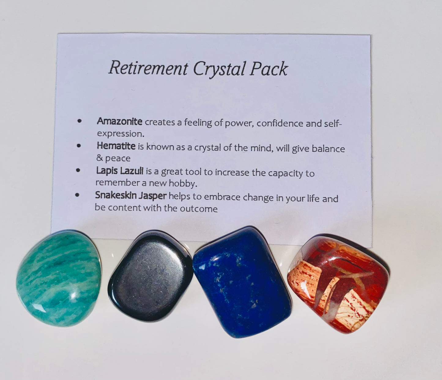 Retirement Crystal Healing Care Pack - Free UK Delivery