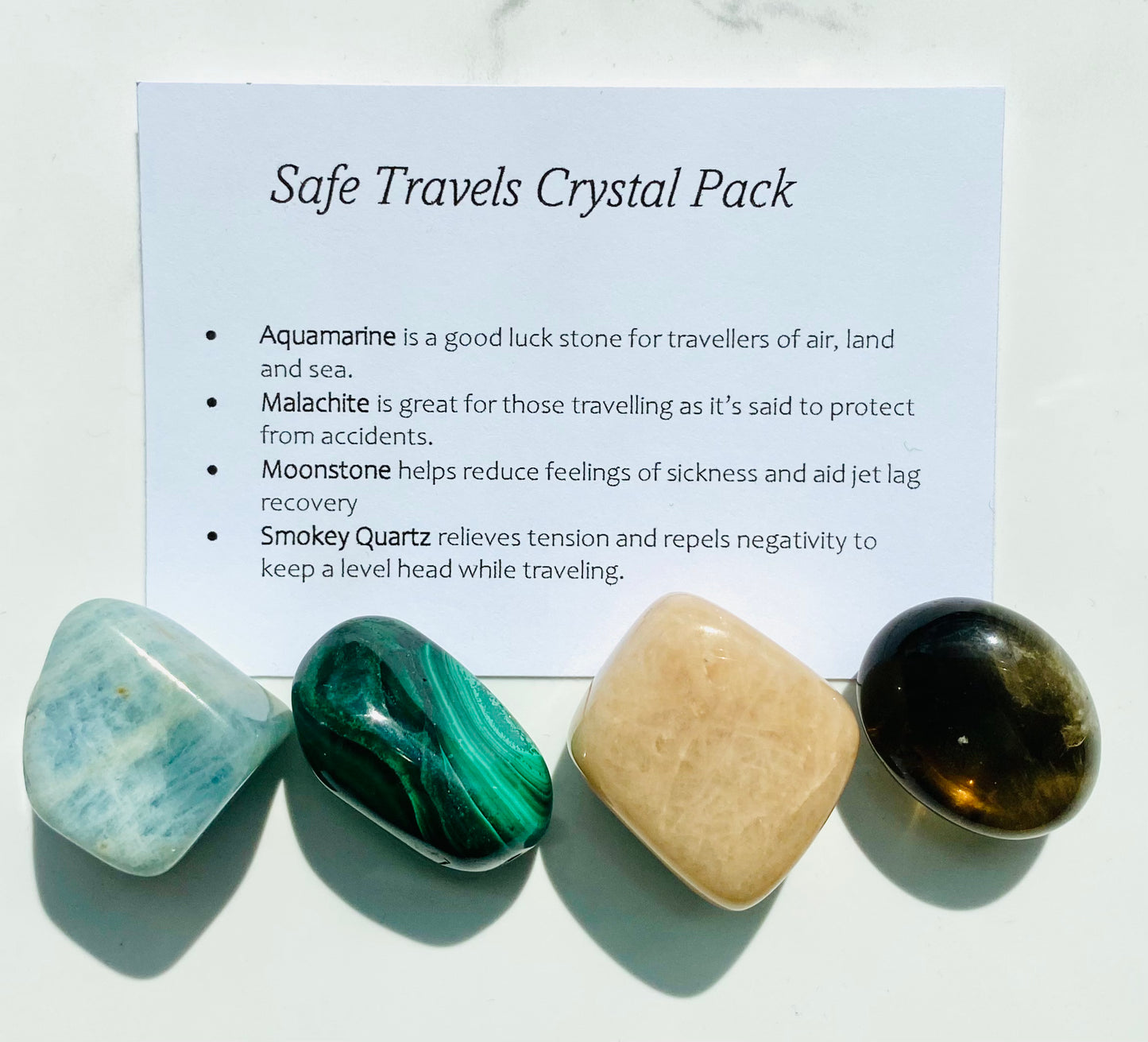 Safe Travels Crystal Healing Care Pack - Free UK Delivery