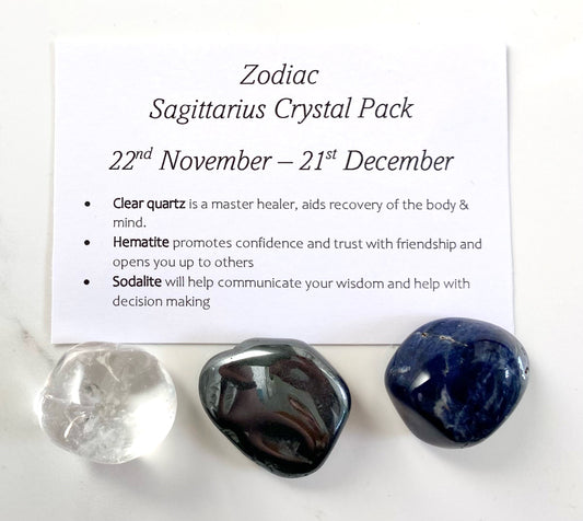 Zodiac Sign Crystal Pack - 
Sagittarius - Free UK Delivery