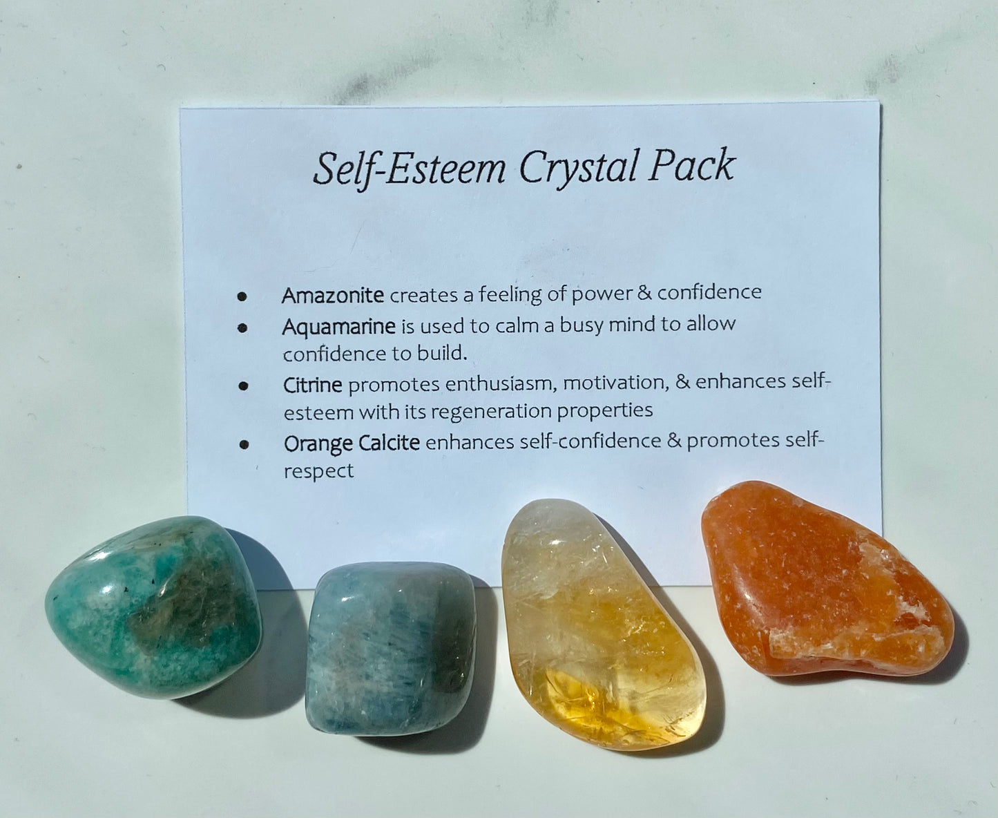 Self-Esteem Crystal Healing Care Pack - Free UK Delivery